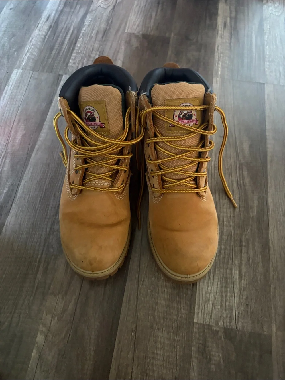 Men's Tan Work Boots with Padded Collar